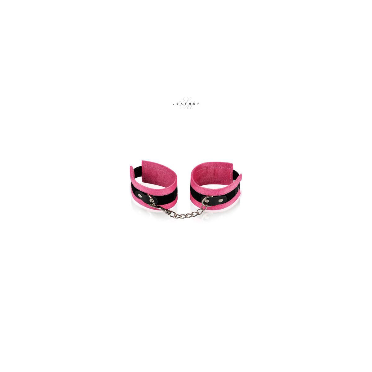 Menottes de poignets rose et noir Menottes de poignets rose et noir