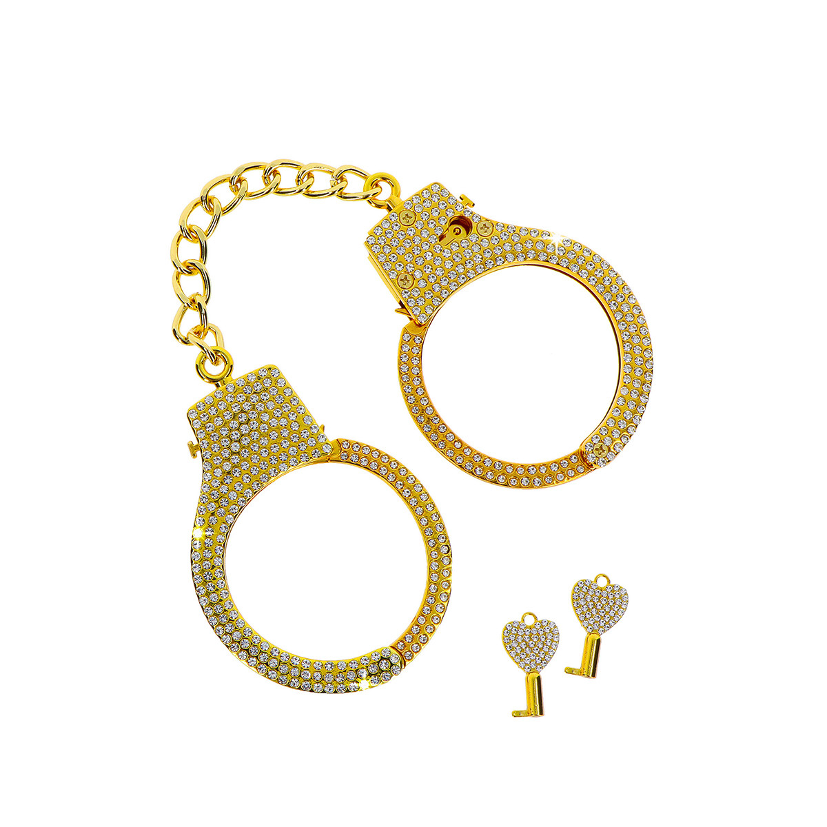 Menottes dorées et strass - Taboom Bondage Menottes dorées et strass - Taboom Bondage