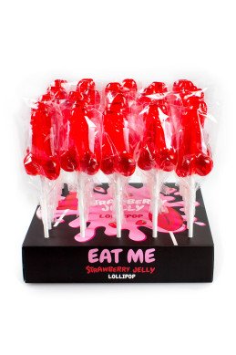 Présentoir de 40 sucettes pénis à la fraise