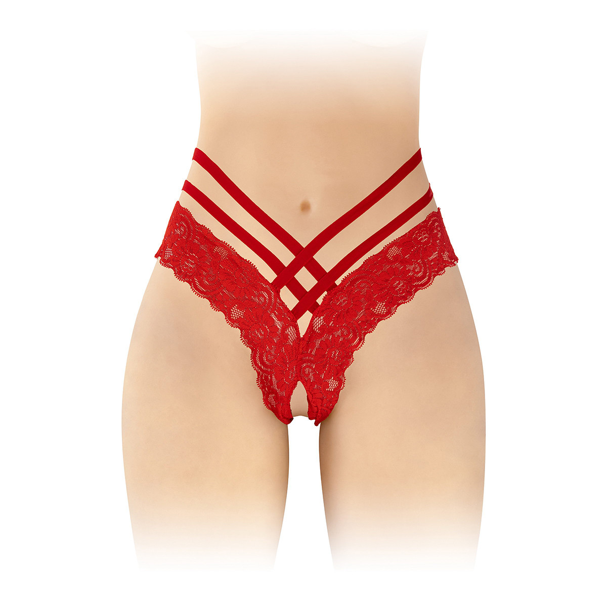 Tanga ouvert Anne - rouge Tanga ouvert Anne - rouge