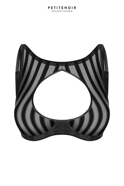 Soutien-gorge brassière tulle rayé