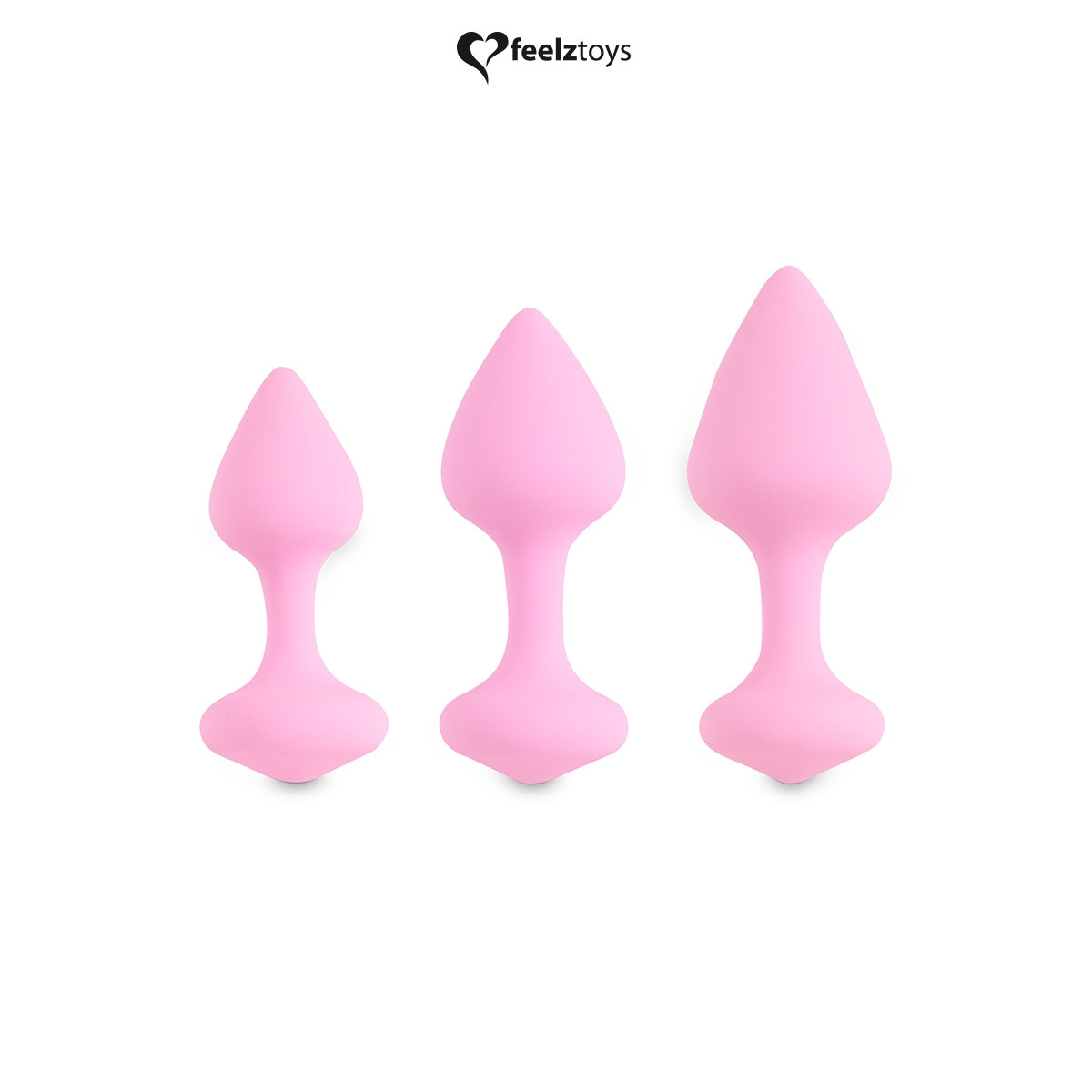 Coffret 3 plugs anal Bibi - rose Coffret 3 plugs anal Bibi - rose