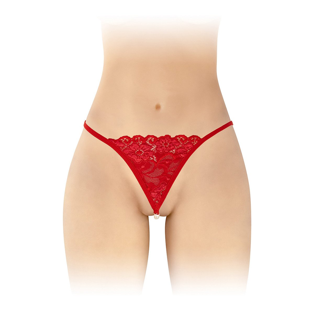 String avec perles Venusina - rouge String avec perles Venusina - rouge