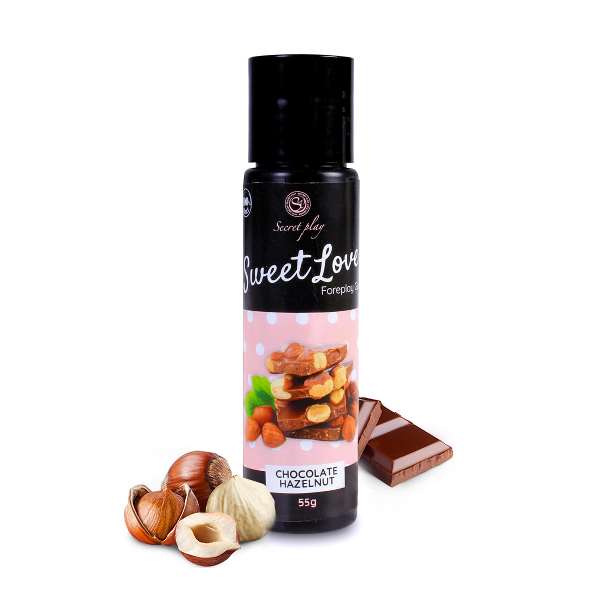 Lubrifiant comestible chocolat-noisette - 60ml Lubrifiant comestible chocolat-noisette - 60ml