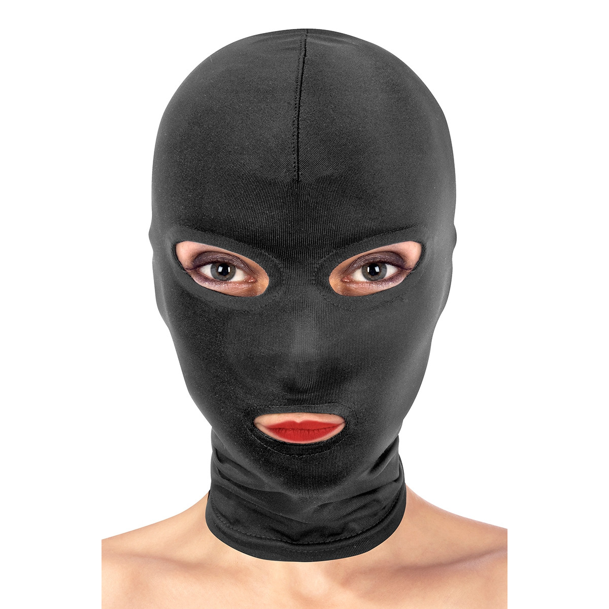 Cagoule BDSM 3 ouvertures - Fetish Tentation Cagoule BDSM 3 ouvertures - Fetish Tentation