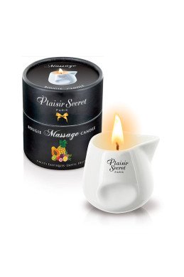 Bougie de massage gourmande fruits exotiques - Plaisir Secret