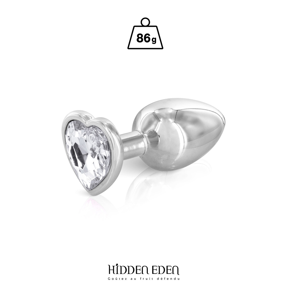 Plug bijou coeur aluminium M - Hidden Eden Plug bijou coeur aluminium M - Hidden Eden