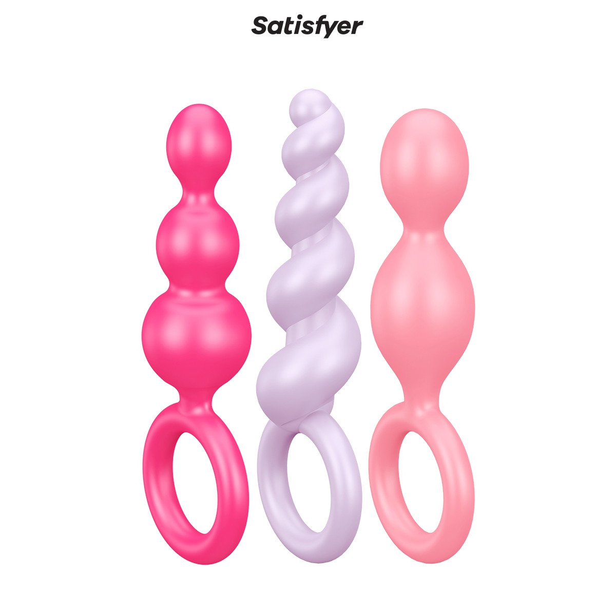 Set de 3 plugs colorés Booty Call - Satisfyer Set de 3 plugs colorés Booty Call - Satisfyer