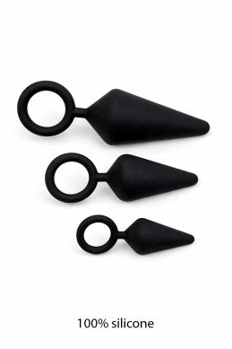 kit d'entrainement anal 3 plugs silicone - Litolu