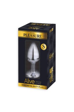 Plug métal bijou noir S - Alive