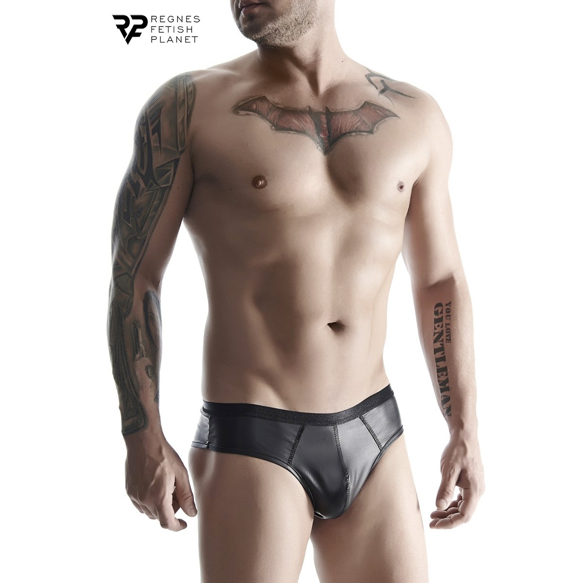 Slip noir wetlook - Regnes Slip noir wetlook - Regnes