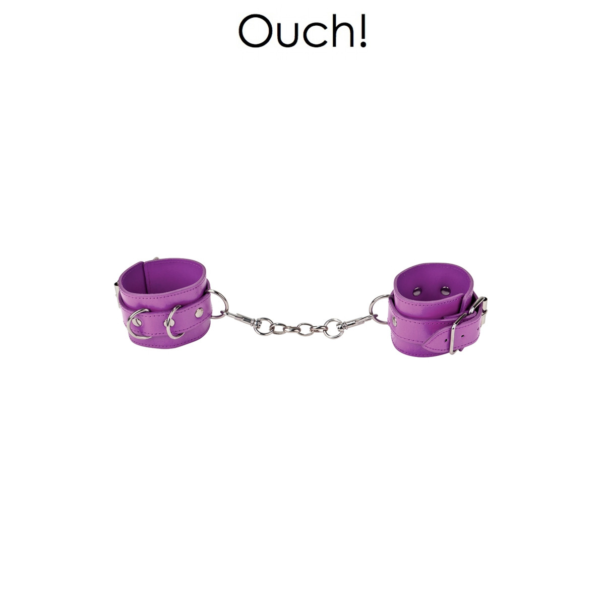 Menottes Premium en cuir violet - Ouch Menottes Premium en cuir violet - Ouch