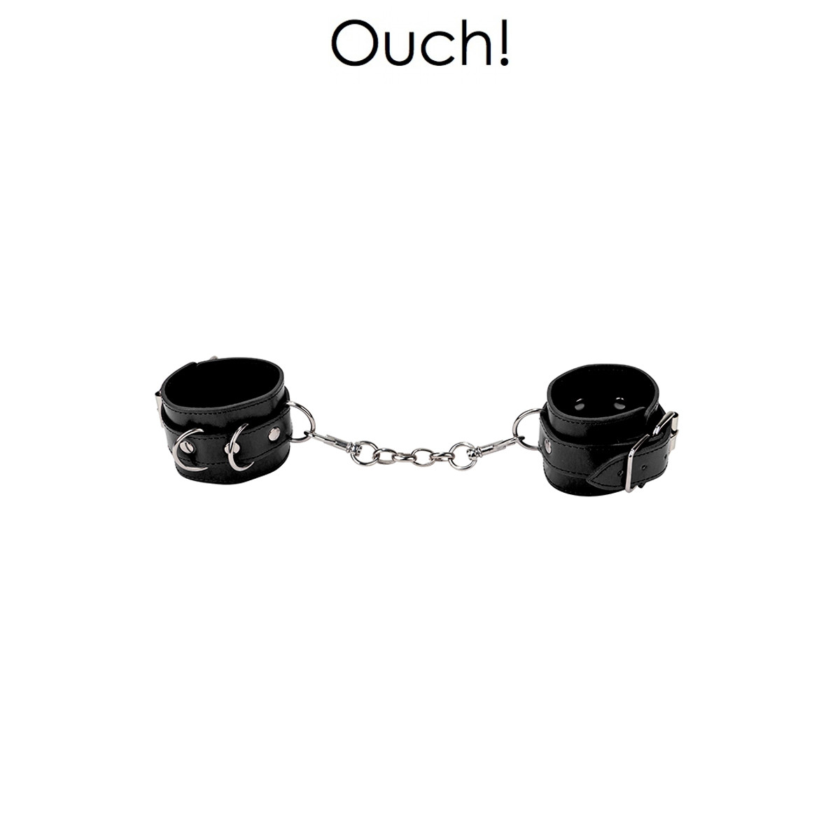 Menottes Premium en cuir noir - Ouch Menottes Premium en cuir noir - Ouch