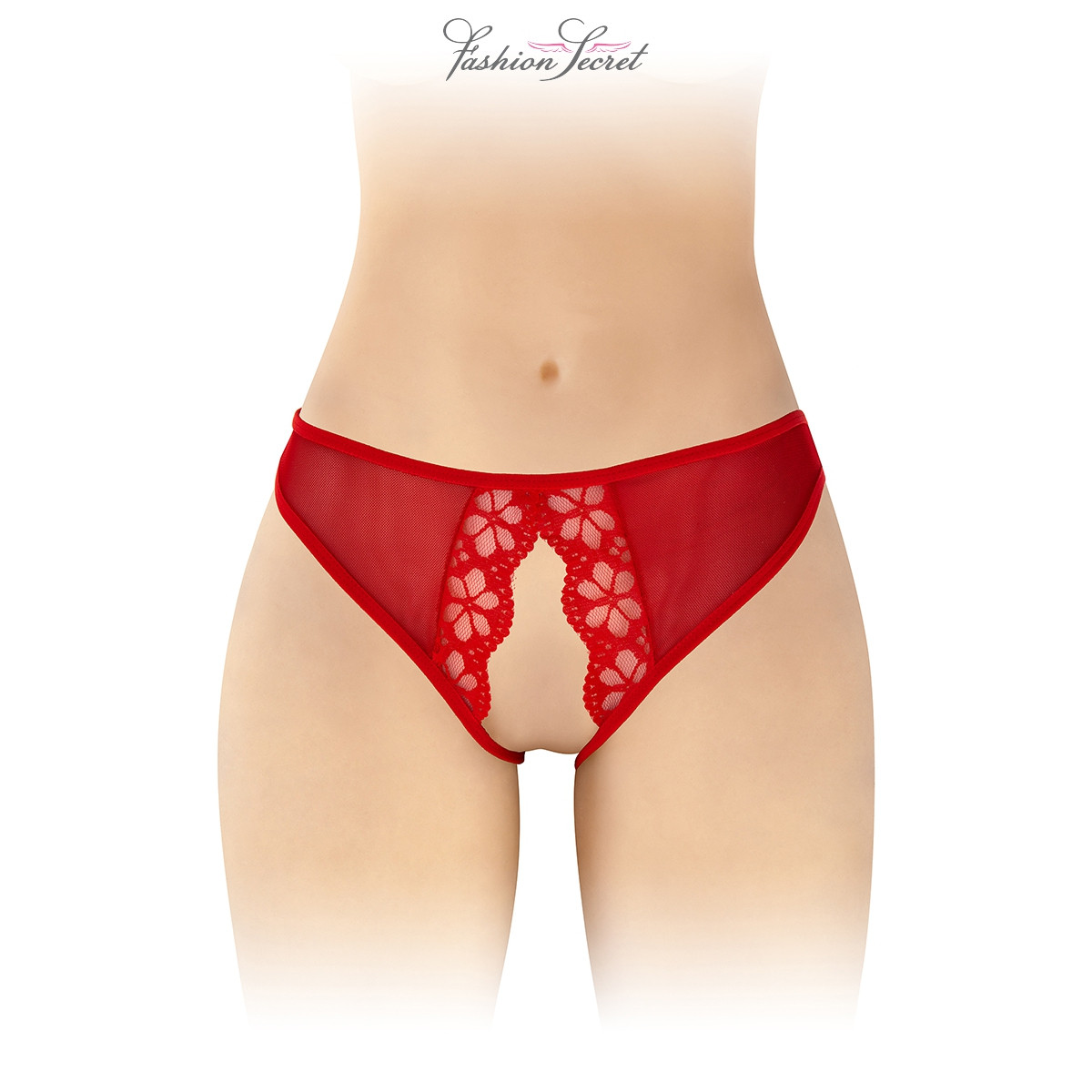 Culotte rouge ouverte Ambre - Fashion Secret Culotte rouge ouverte Ambre - Fashion Secret