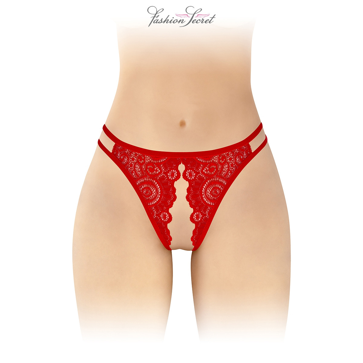 Culotte rouge ouverte Annette - Fashion Secret Culotte rouge ouverte Annette - Fashion Secret