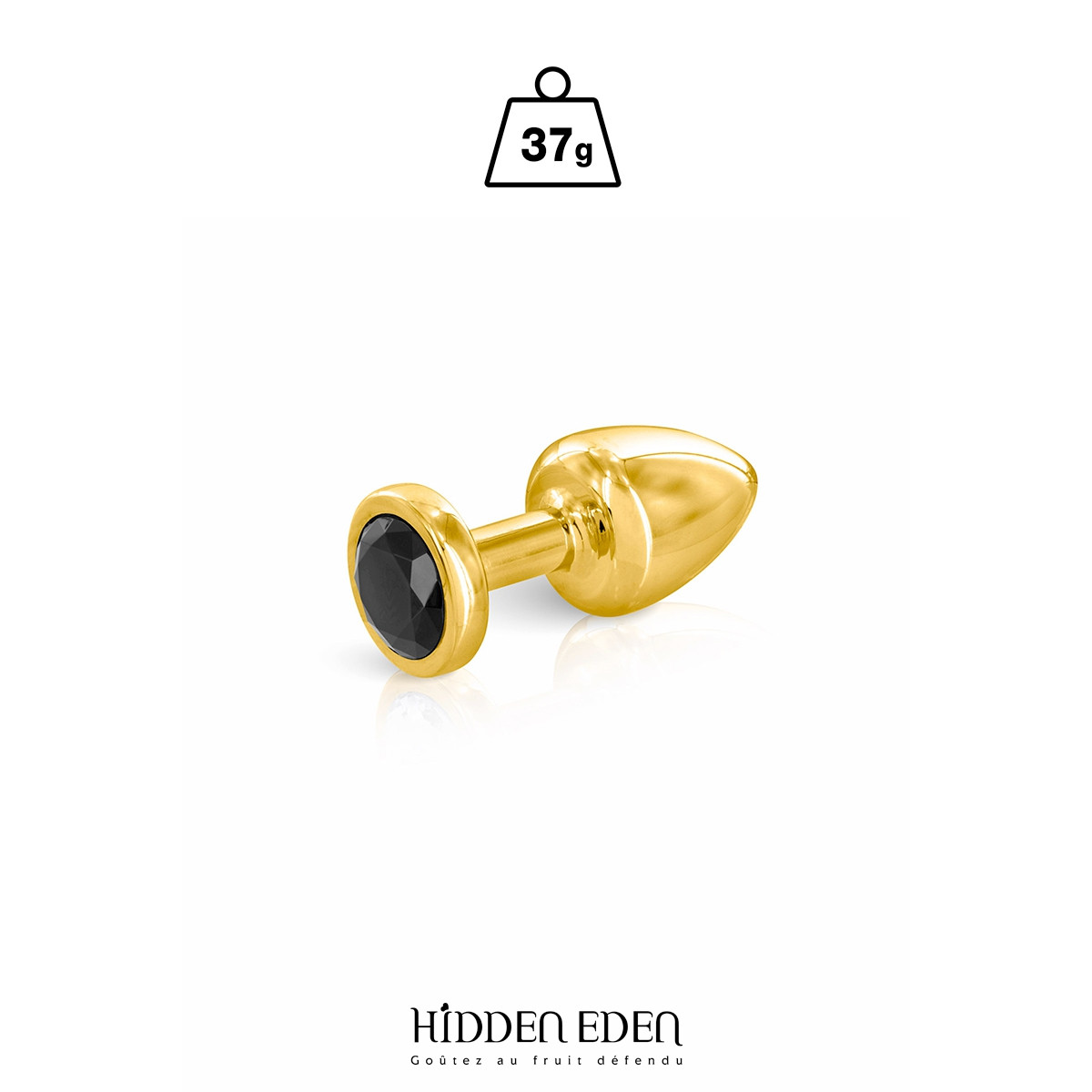 Plug bijou aluminium or et noir XS - Hidden Eden Plug bijou aluminium or et noir XS - Hidden Eden