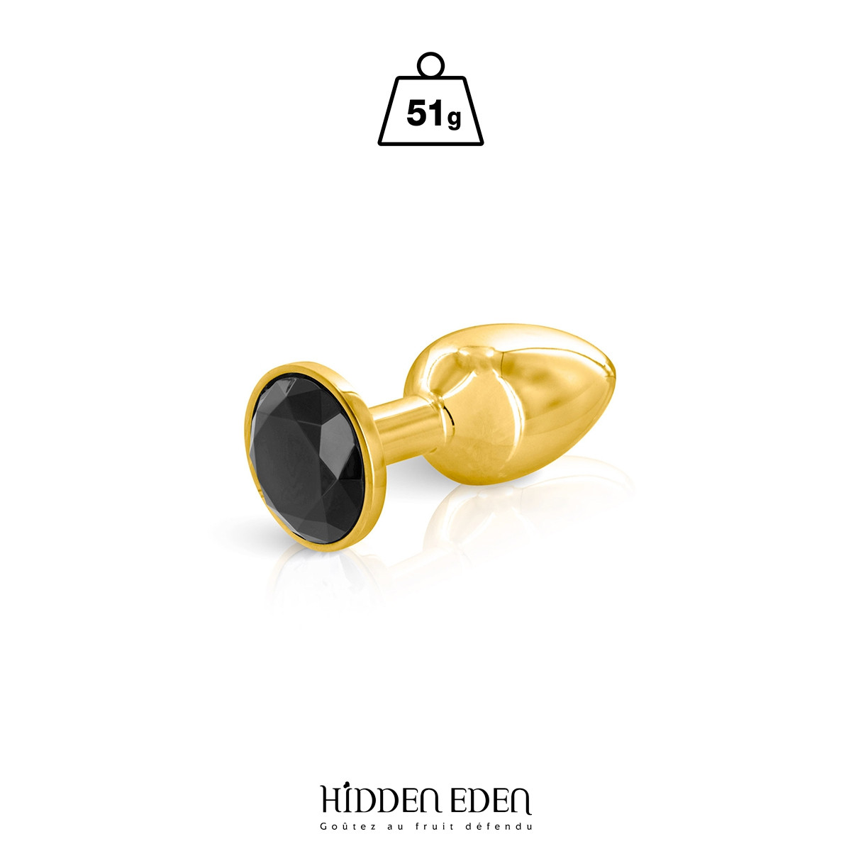 Plug bijou aluminium or et noir S - Hidden Eden Plug bijou aluminium or et noir S - Hidden Eden