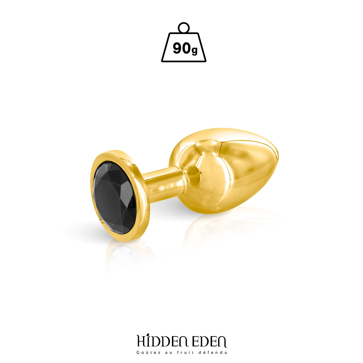 Plug bijou aluminium or et noir M - Hidden Eden Plug bijou aluminium or et noir M - Hidden Eden