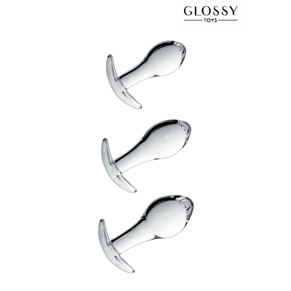 Set 3 plugs anal en verre Glossy Toys n° 17 Set 3 plugs anal en verre Glossy Toys n° 17