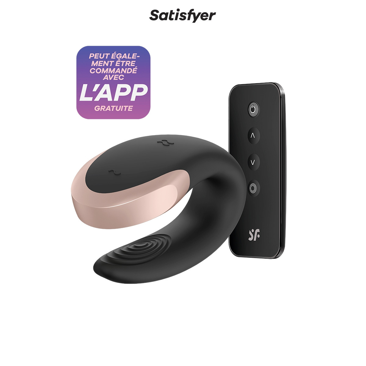 Stimulateur Double Love noir - Satisfyer Stimulateur Double Love noir - Satisfyer