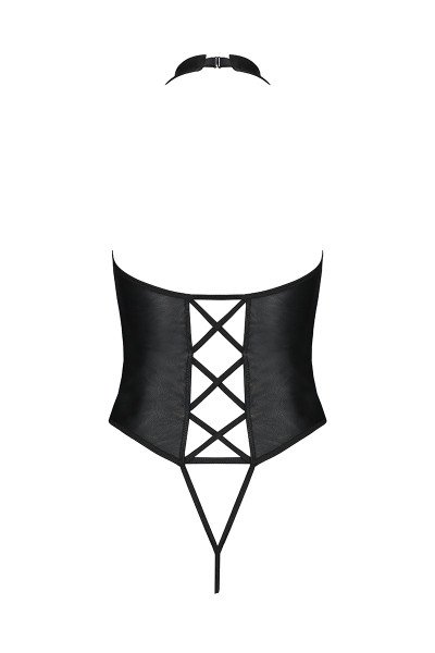Body ouvert faux cuir Nancy - Passion