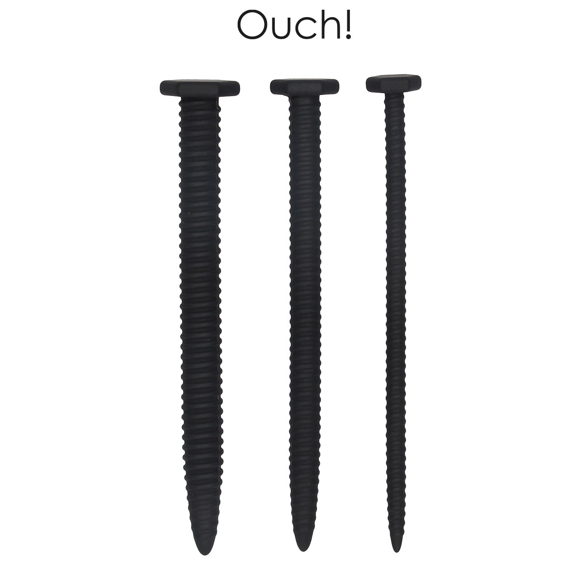 Set de 3 plugs urétraux Grandes Vis - Ouch! Set de 3 plugs urétraux Grandes Vis - Ouch!