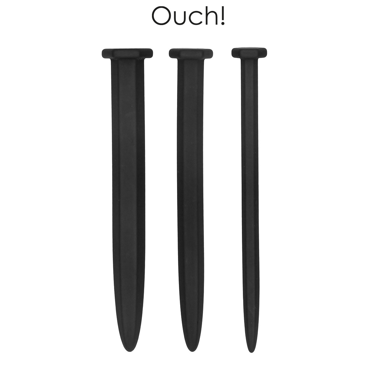 Set de 3 plugs urétraux Grands clous - Ouch! Set de 3 plugs urétraux Grands clous - Ouch!