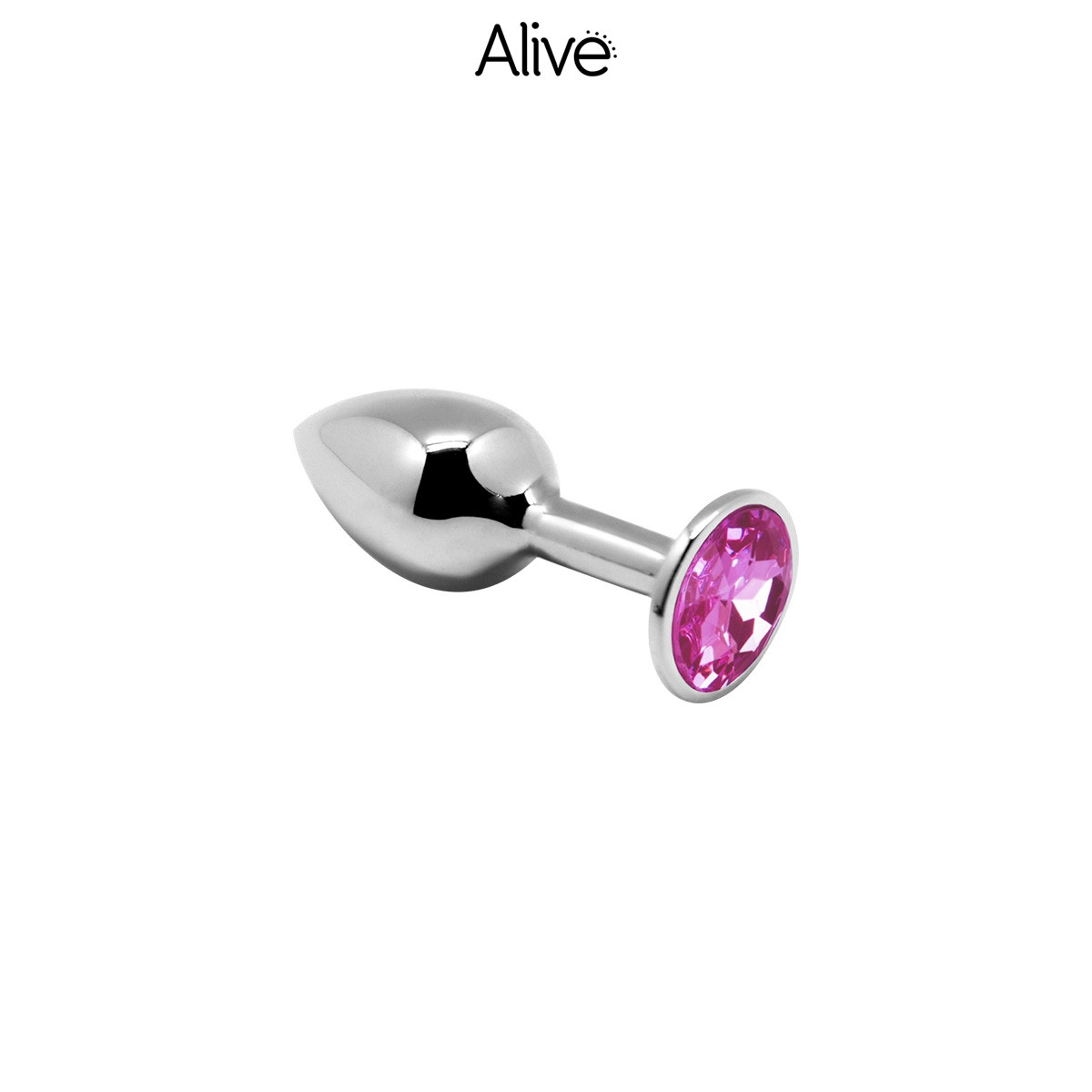 Plug métal bijou rose M - Alive Plug métal bijou rose M - Alive