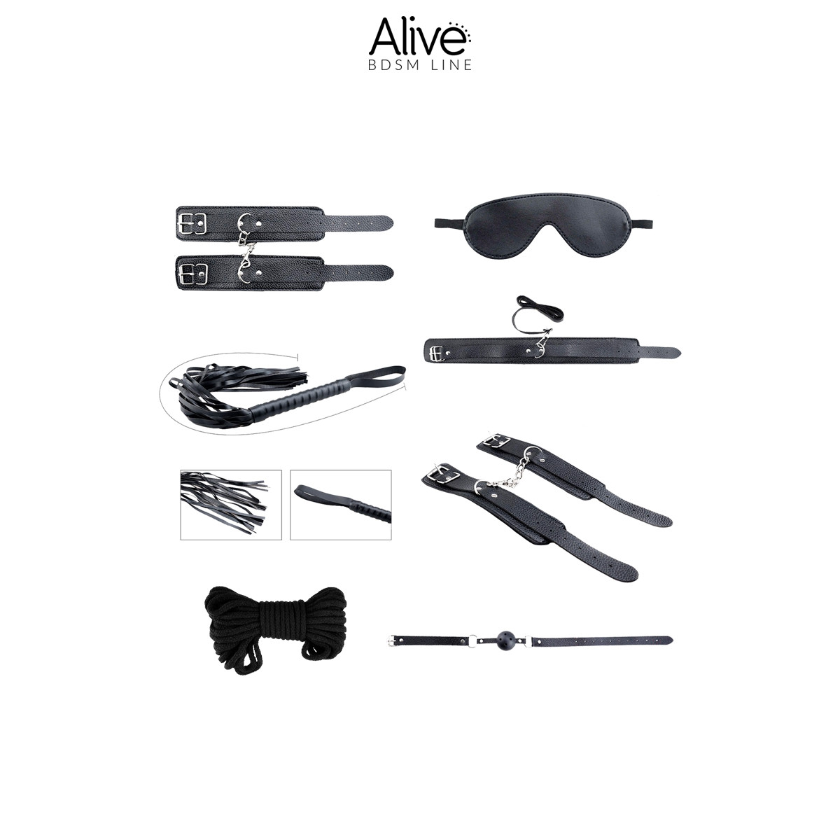 Kit BDSM Secret Desires noir - Alive Kit BDSM Secret Desires noir - Alive