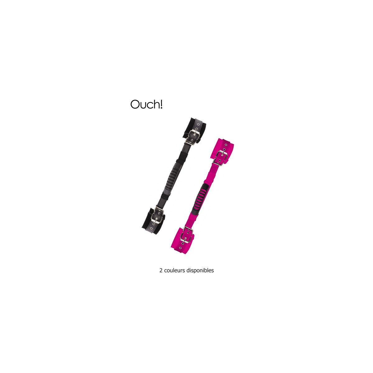 Menottes cuir avec poignée souple - Ouch Menottes cuir avec poignée souple - Ouch