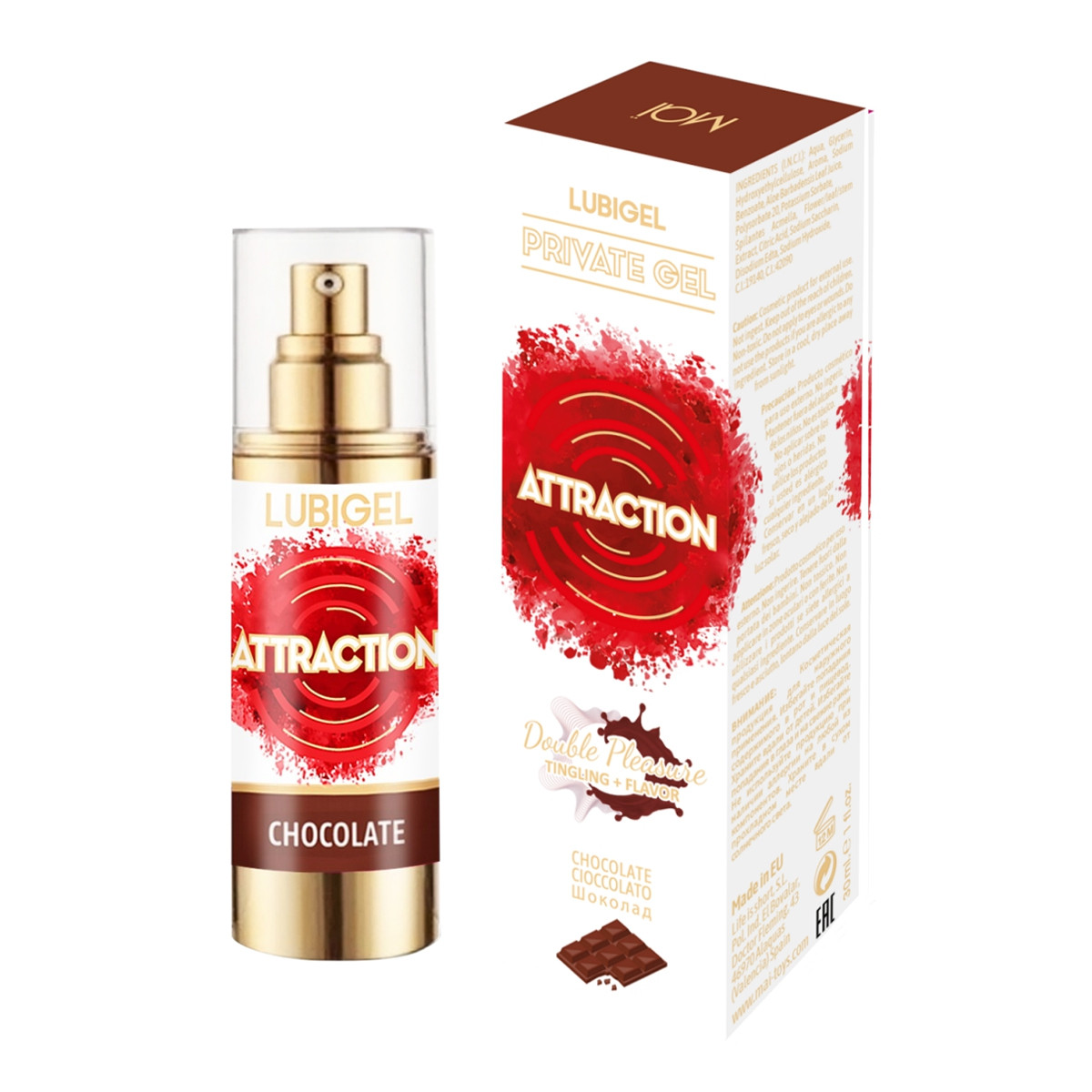 Lubrifiant stimulant chocolat - Attraction Lubrifiant stimulant chocolat - Attraction